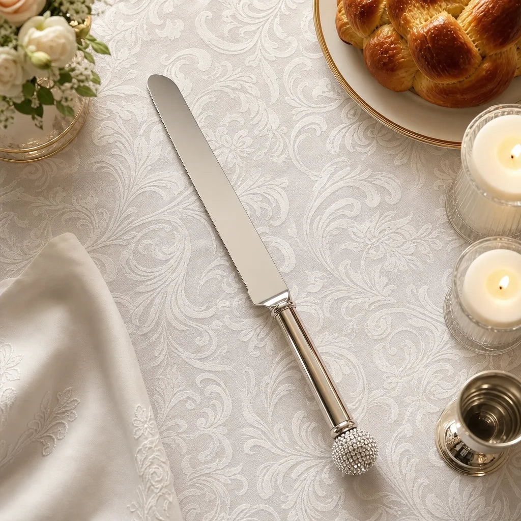 challah-knife - overhead view