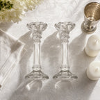 glass-candlesticks - overhead view