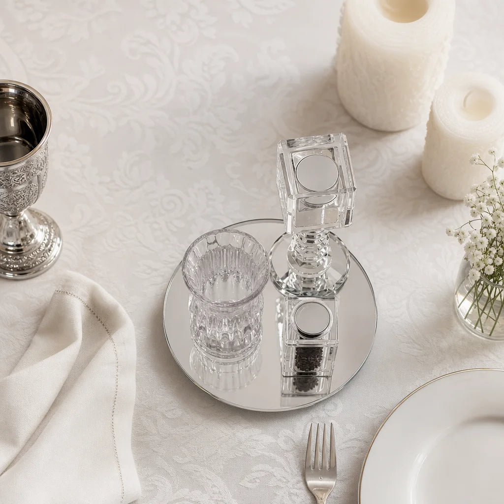 havdalah-set-silver - overhead view