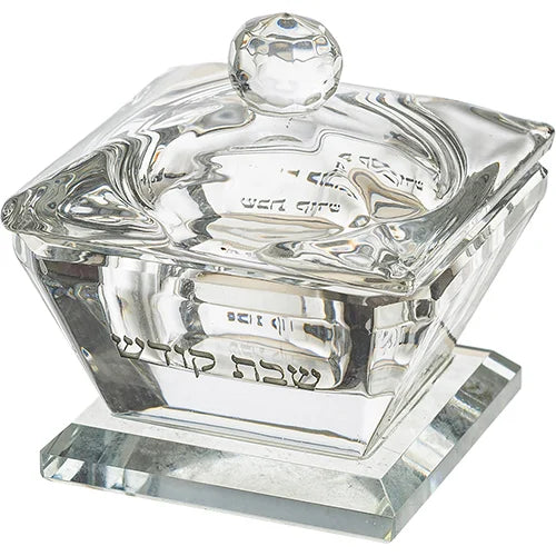 מלחיה קריסטל עם מכסה - דגם מיכל
